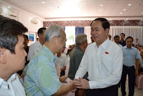 President Tran Dai Quang meets voters from Ho Chi Minh city - ảnh 1
